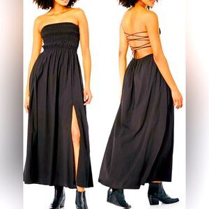 ASTR the label Gauze Sleeveless Lace Up Back Stasia Dress Women’s Size L~NWT